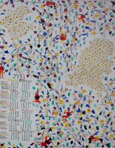 Peinture intitulée "2133 Herbe de Saint…" par Grégoire Koutsandréou, Œuvre d'art originale, Acrylique