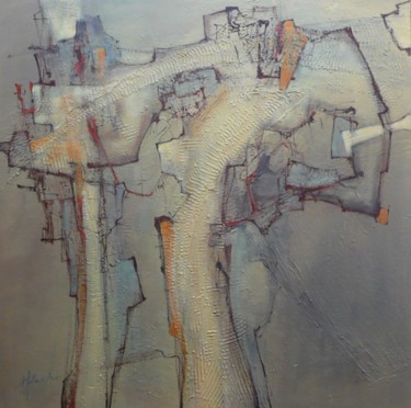 Begin Schilderij getiteld "Begin" door Martin Racko, Origineel Kunstwerk, Acryl Gemonteerd op Karton
