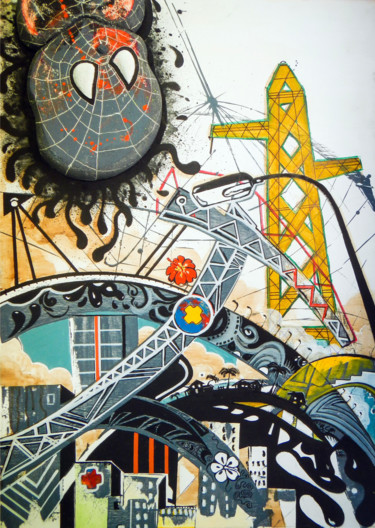 Peinture intitulée "L'homme zagriyen" par David Né, Œuvre d'art originale, Autre
