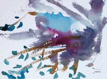 Peinture intitulée ""Végétation d'Hawai…" par Arnaud Thévenin, Œuvre d'art originale, Aquarelle