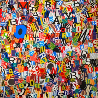 Desordralphabetix Collages titled "Desordralphabetix" by Valérie Weiland (VALpapers), Original Artwork, Collages