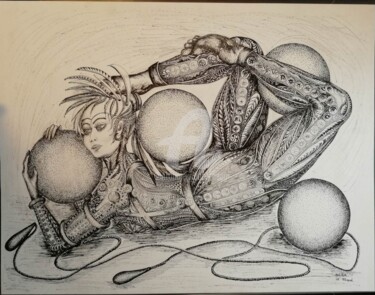 Desenho intitulada "Natasha  ©" por Bega, Obras de arte originais, Tinta