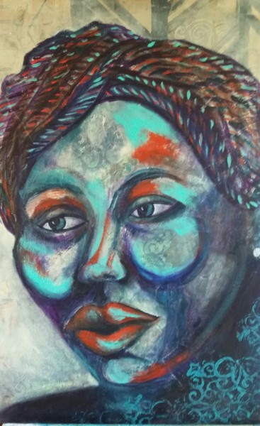 Painting titled "Portrait of Marian" by Jill Carrott, Original Artwork, Acrylic