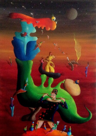 Le Rêve Peinture intitulée "Le Rêve" par Andrej Platounov, Œuvre d'art originale, Huile