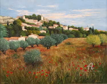 Peinture intitulée "Eygalière" par Marc Degieux, Œuvre d'art originale, Huile