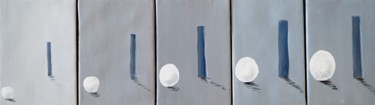 Peinture intitulée "Boules blanches" par Titus, Œuvre d'art originale, Huile