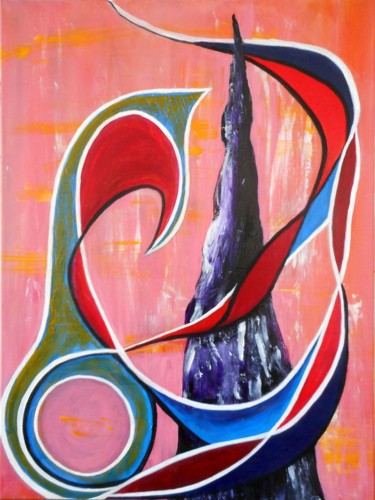 Schilderij getiteld "distraction" door David Callahan, Origineel Kunstwerk, Acryl