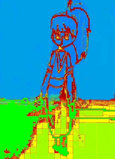 Digital Arts titled "miss-pixels" by Mysane, Original Artwork, Digital Painting