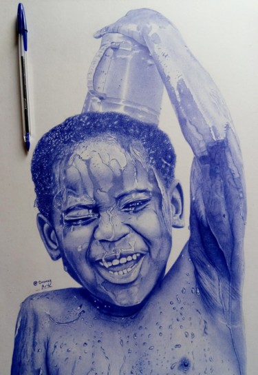 Drawing titled "JOY OF CHILDHOOD" by Onomzyart, Original Artwork