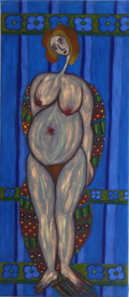 Peinture intitulée "Parfum de neige" par Laure Barlet, Œuvre d'art originale, Huile