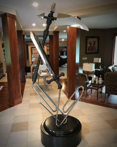 Sculpture titled "Memorial Sculpture" by Hunter Brown, Original Artwork, Metals