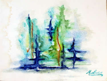 Peinture intitulée "en-allant-04-09.jpg" par Marianne Charlotte Mylonas-Svikovsky (Marlo), Œuvre d'art originale, Huile