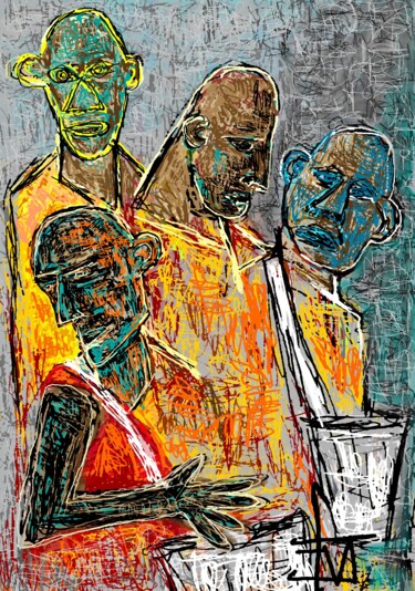 Arts numériques intitulée "la-collecte-de-l'ob…" par Franck Vidal, Œuvre d'art originale, Peinture numérique