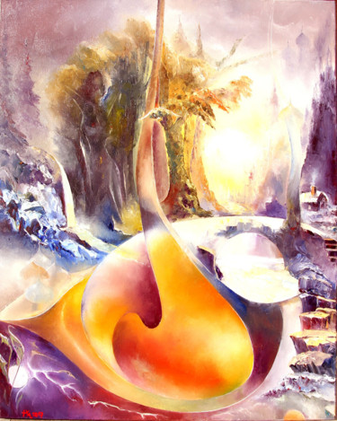 「NATURE MUSICALE」というタイトルの絵画 Maによって, オリジナルのアートワーク, オイル