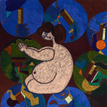 Peinture intitulée "Modelage" par Laure Barlet, Œuvre d'art originale, Huile Monté sur Châssis en bois