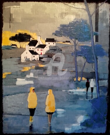 Peinture intitulée "Mauvais temps !" par James Burgevin, Œuvre d'art originale, Acrylique