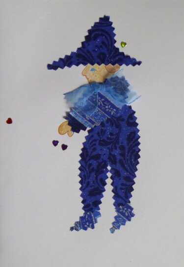 Artisanat intitulée "En bleu de fête" par Laure Barlet, Œuvre d'art originale, Décoration de maison