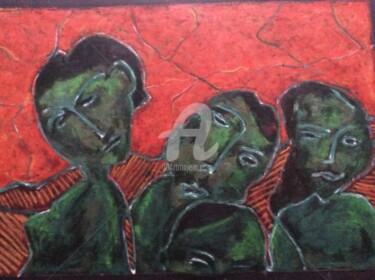 Peinture intitulée "Conciliabule" par Pascal, Œuvre d'art originale