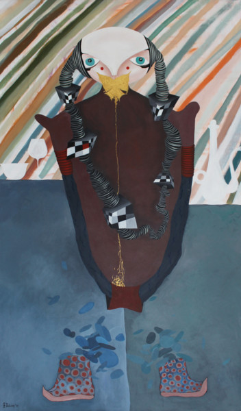 Painting titled "That's also" by Dulguun, Original Artwork, Acrylic