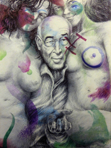 Dessin intitulée "Miller" par Sébastien Bocquet, Œuvre d'art originale, Stylo à bille