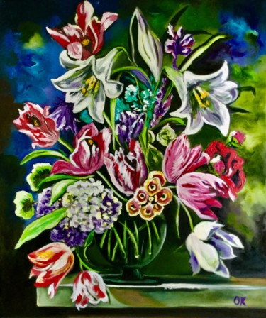 绘画 标题为“Bouquet of flowers .” 由Olga Koval, 原创艺术品, 油