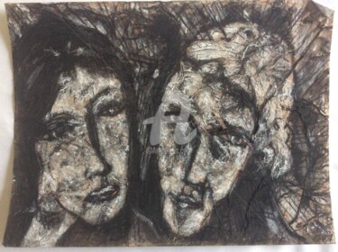 Peinture intitulée "En noir et blanc" par Pascal, Œuvre d'art originale