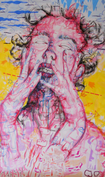 Painting titled "Terrifier" by Sheraf, Original Artwork, Acrylic