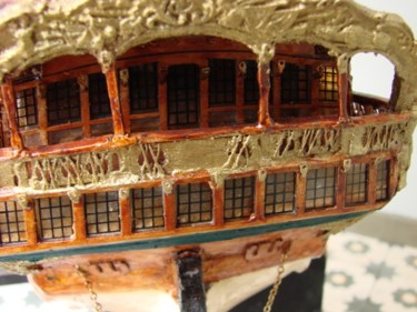Desenho intitulada "Veleiro detalhe" por Alceo Luiz De Costa Dcosta, Obras de arte originais