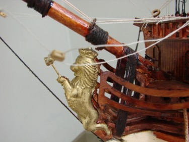 Desenho intitulada "Veleiro detalhe" por Alceo Luiz De Costa Dcosta, Obras de arte originais
