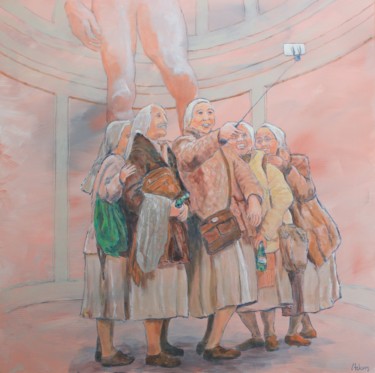 Ζωγραφική με τίτλο "La vie en rose, sel…" από Michel Adam, Αυθεντικά έργα τέχνης, Ακρυλικό
