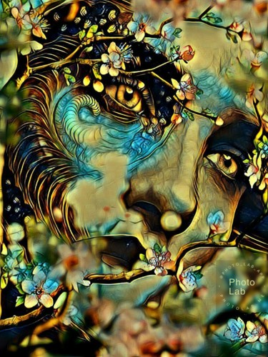 Un portrait dans les fleurs