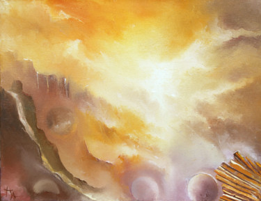Peinture intitulée "OEFFNI" par Ma, Œuvre d'art originale, Huile