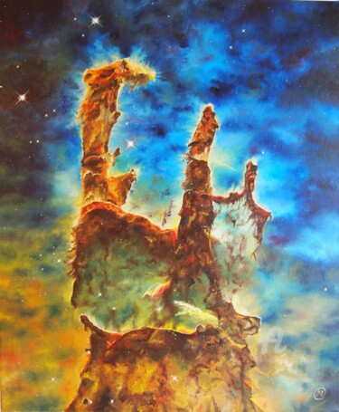 Los Pilares de la Creación 绘画 标题为“Los Pilares de la C…” 由María Del Carmen Pérez, 原创艺术品, 油