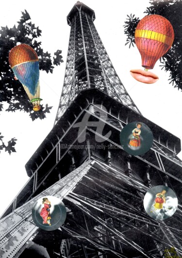 Collages intitulée "Jacques Prévert 4" par Nelly Sanchez, Œuvre d'art originale