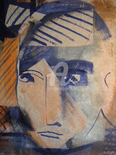 Peinture intitulée "masque" par Pascal, Œuvre d'art originale