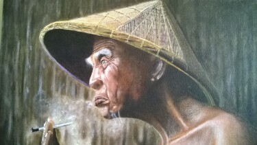 Pintura titulada "Vietnamita.jpg" por Rodolfo Rivera, Obra de arte original, Oleo