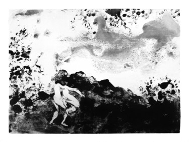 Gravures & estampes intitulée "nemeton-2" par Sébastien Bocquet, Œuvre d'art originale, Monotype