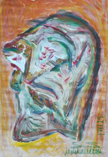 A Imaginary Portrait-171125 Painting titled "A Imaginary Portrai…" by Pertti Matikainen, Original Artwork, Acrylic