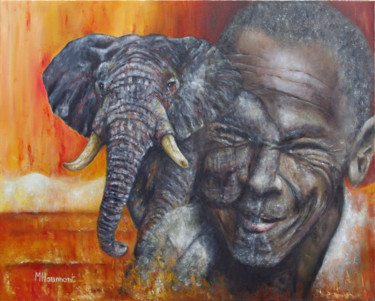 제목이 "Mémoire Africaine /…"인 미술작품 Marc Haumont로, 원작, 기름