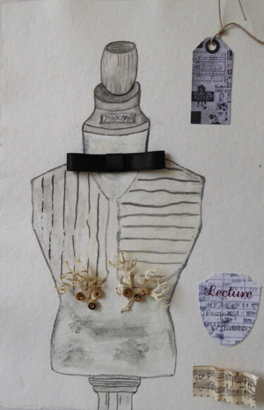 Peinture intitulée "Mode hiver au mascu…" par Laure Barlet, Œuvre d'art originale, Aquarelle