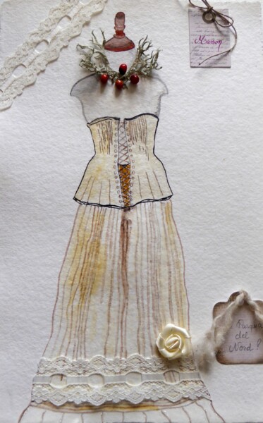Peinture intitulée "Tenue de soirée" par Laure Barlet, Œuvre d'art originale, Aquarelle