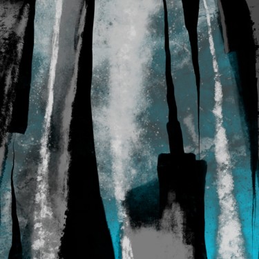 Forest at Night - 1 Arts numériques intitulée "Forest at Night - 1" par Cila, Œuvre d'art originale, Peinture numérique