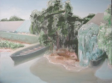 绘画 标题为“Две лодки.” 由Сергей Боголюбов, 原创艺术品, 油