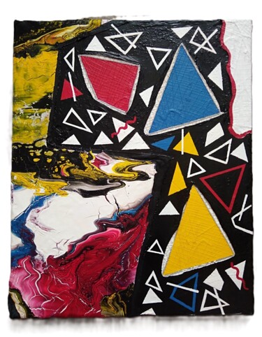Peinture intitulée "Tableau moderne abs…" par Séverine Joly (Carré comme Orange), Œuvre d'art originale, Acrylique