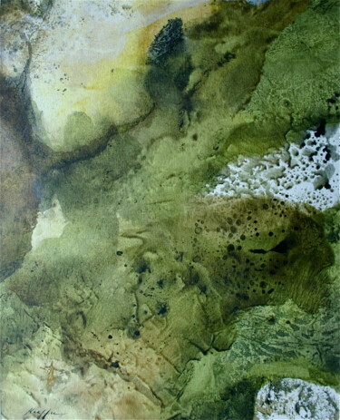 Peinture intitulée "Canopée" par Nelly Kieffer, Œuvre d'art originale, Encre Monté sur Carton