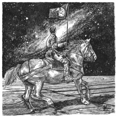 Peinture intitulée "Ni maitre, ni escla…" par Ingrid Johann, Œuvre d'art originale, Encre