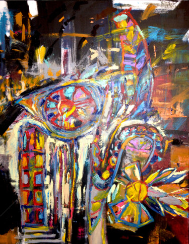 Peinture intitulée "Eyes on the Eyes or…" par New Old Stuff, Œuvre d'art originale, Acrylique