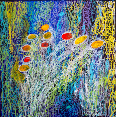 Painting titled "The Bouquet" by Nathalie Gribinski, Original Artwork, Acrylic