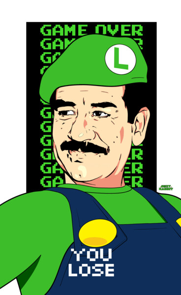 Dessin intitulée "Sadam Luigi (  You…" par Sexy Rabbit, Œuvre d'art originale, Photographie numérique