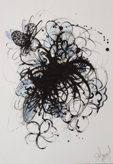 KanChaï 105 Peinture intitulée "KanChaï 105" par Stéphanie Menard, Œuvre d'art originale, Encre